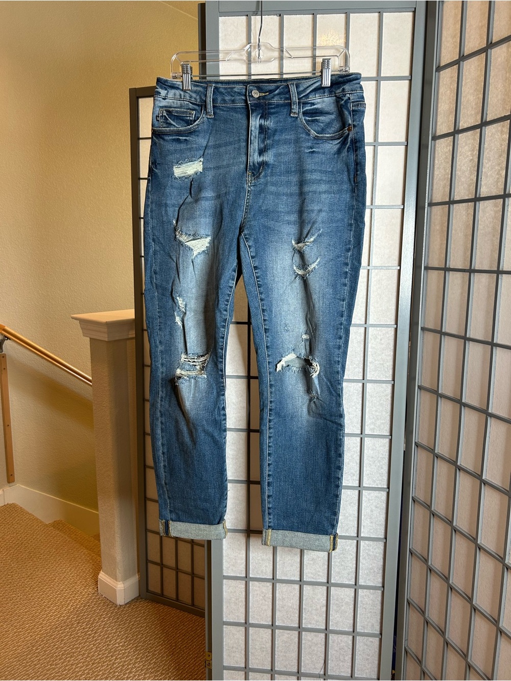 Judy Blue Mid Blue Boyfriend Jeans